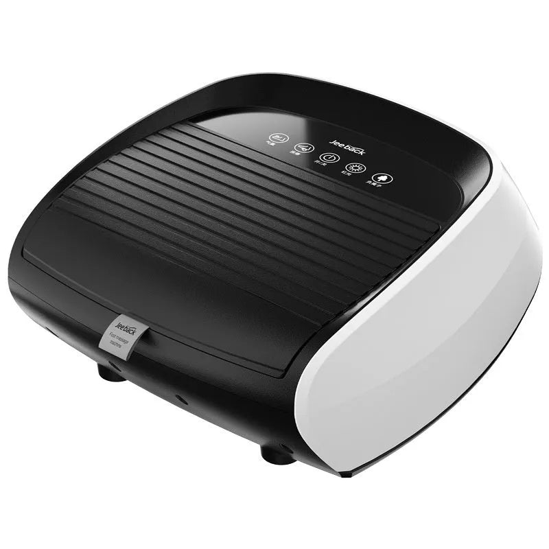 Flip automatic foot massager in black with infrared physiotherapy and timer control