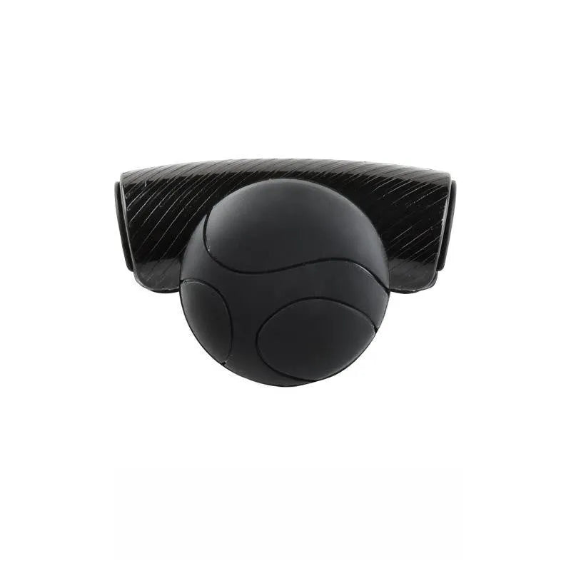 Black silicone steering wheel assist ball with metal bearing for single-handed steering assistance