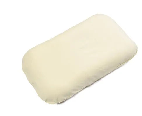 Beige portable baby nest crib for newborns measuring 75cm by 45cm on a neutral background.