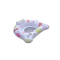 White luminous U-shaped inflatable pool float recliner on 120x120cm scale