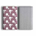 Colourful double-sided cotton velvet pet blanket with dinosaur and cartoon bear designs, shown in multiple sizes.