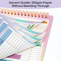 B5 budget tally book with blue PP cover and spiral binding for income and expenditure tracking