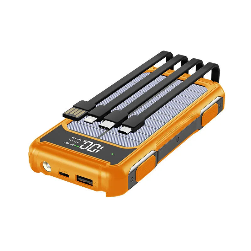 Military grade power bank in black, green or orange with 10000mAh or 20000mAh capacity