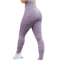 Women's push-up booty leggings in leopard print pattern for gym workouts and yoga.