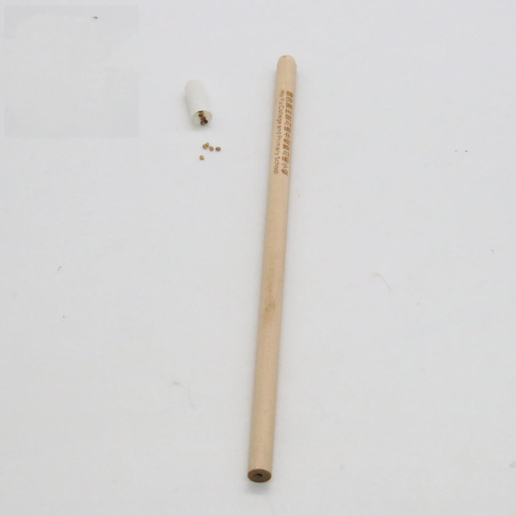HB seed pencil with degradable plantable capsules in various colours containing flower and vegetable seeds