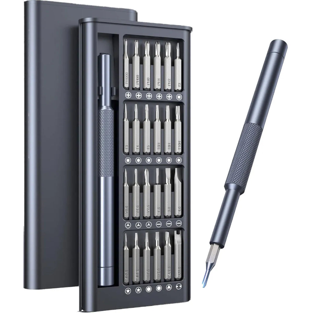 25-in-one magnetic precision screwdriver set with chrome vanadium steel bits and ABS handle