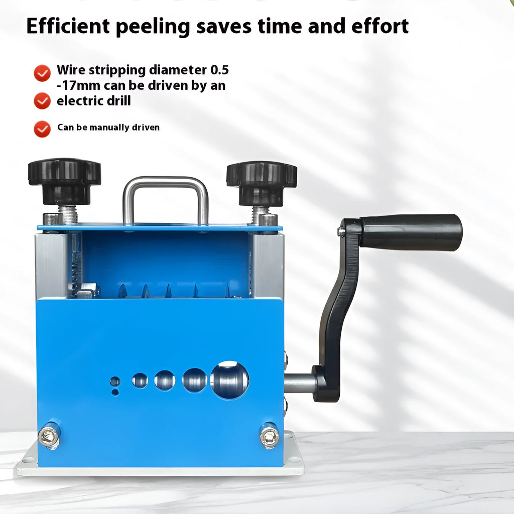 SD-017 manual wire stripping machine for cables 0.5mm to 17mm diameter.