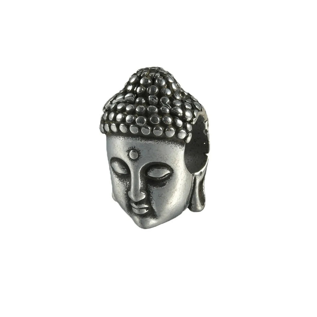 Stainless steel hollow skull Buddha geometric earrings in electroplated colours for hip hop style