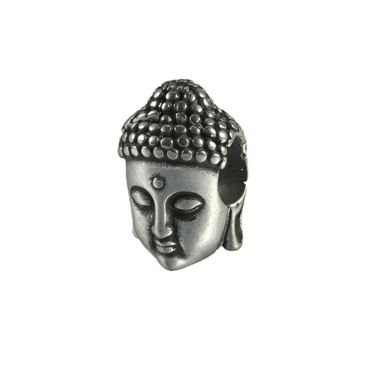 Stainless steel hollow skull Buddha geometric earrings in electroplated colours for hip hop style