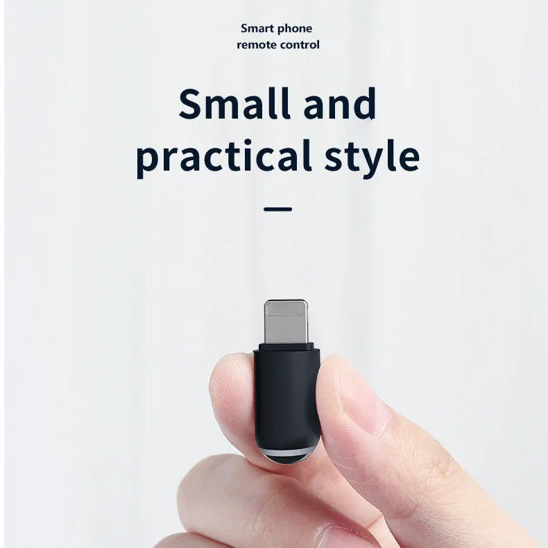 Black capsule infrared remote control emitter for smartphones with three interface options