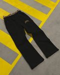 Black or light gray street casual three-piece set with leopard print letter embroidery on hoodie and trousers