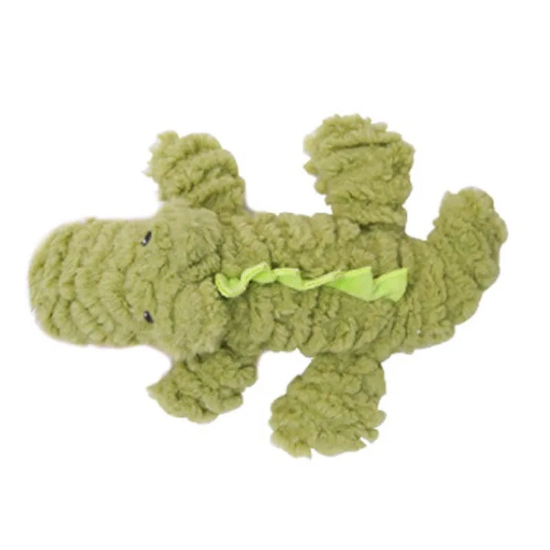 Plush caterpillar fabric squeaky dog toy in animal shapes for small and large dogs