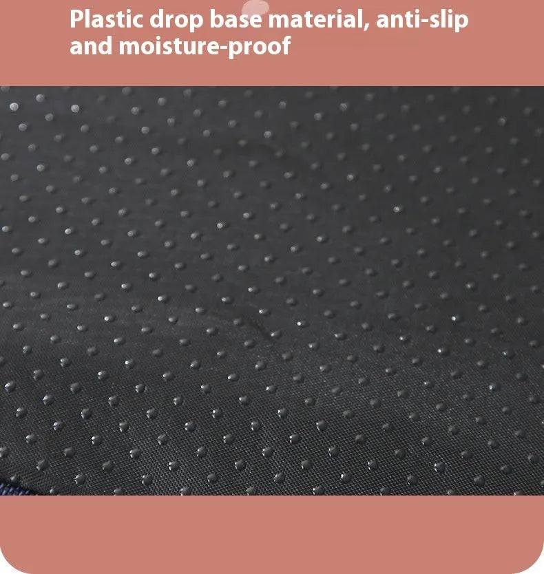 Removable washable memory sponge dog mat in brown Shu cotton velvet, shown in a 100x75cm size.