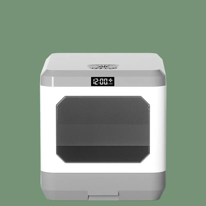 Fully enclosed cat litter basin drawer type in picture colour, 48x40x42cm, ABS plastic with plasma disinfection