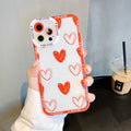 Pink and red love heart angel eyes design TPU back cover case for Apple iPhone.