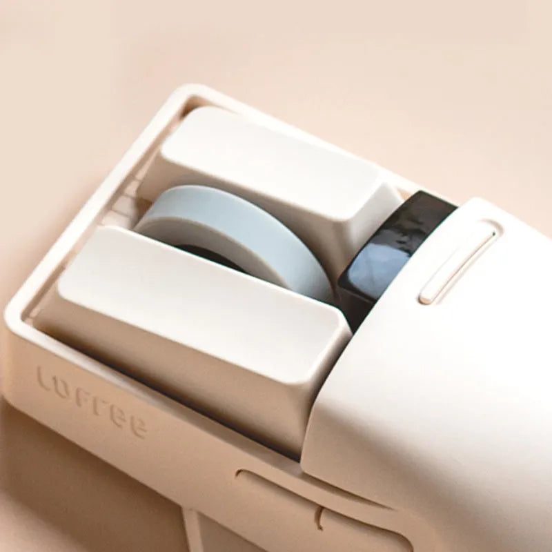 Xiaoqiao tofu colour wireless mouse showing seven buttons and scroll wheel