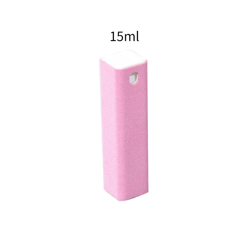 2 in 1 phone screen cleaner spray bottle with fibre fleece pad for tablet computer screen cleaning tool 15ml capacity
