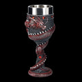 Chinese dragon design 3D relief red wine glass in stainless steel and resin with 200ml capacity
