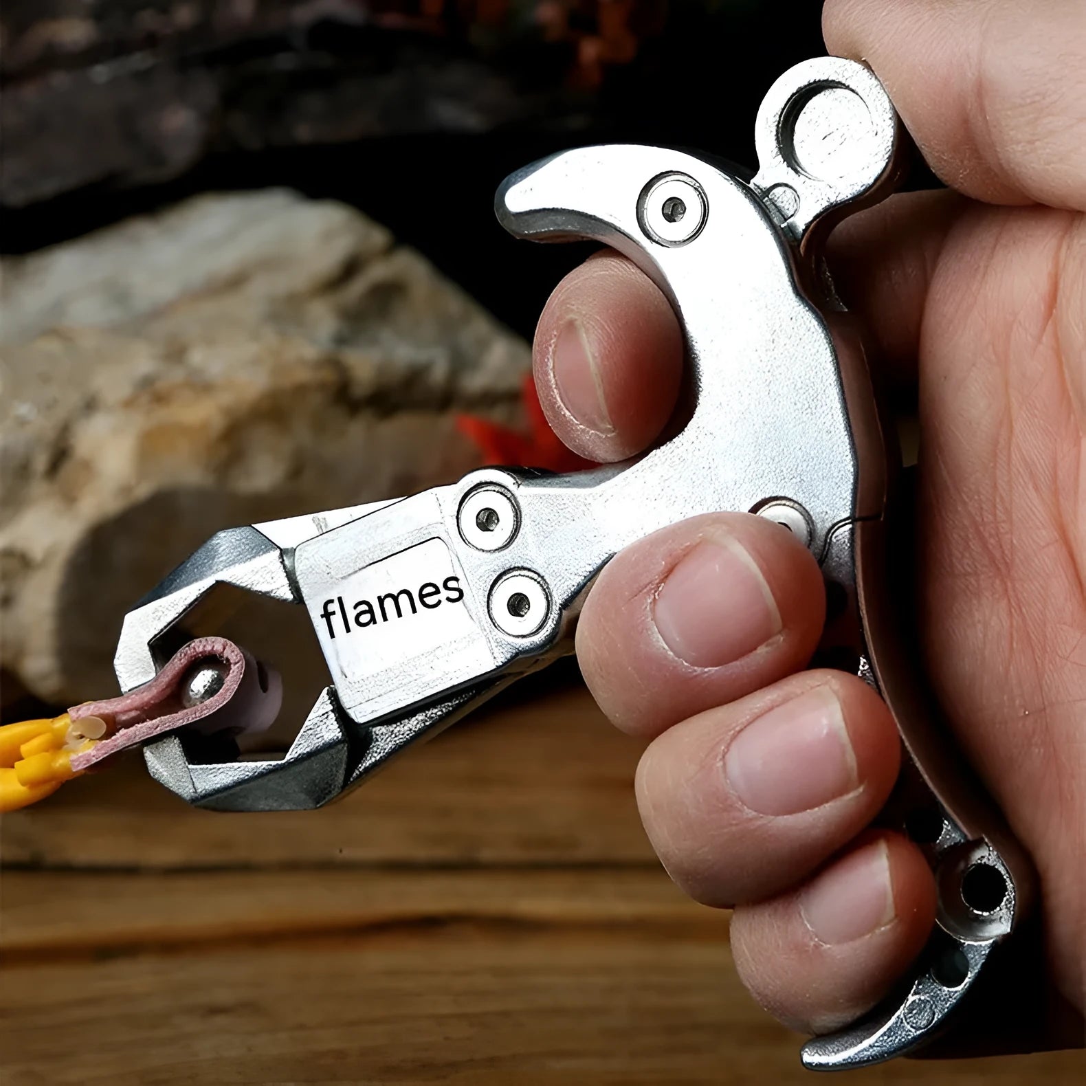 Zinc alloy two-axis release aid with harpoon clip for archery and bowfishing equipment