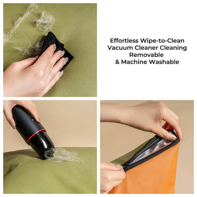 Green waterproof dog car nest with removable cover, shown on a car seat, dimensions 55cm by 50cm.