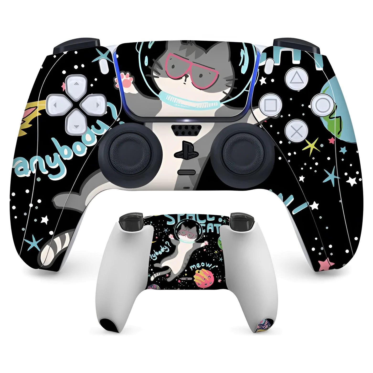 PS5 controller protective grip stickers in frosted PVC material for scratch resistance
