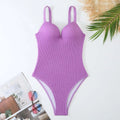 Women's sleeveless one-piece swimsuit in polyester fabric available in multiple colours