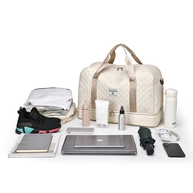 Large capacity Oxford cloth travel bag in multiple colour options with 36-55L storage space