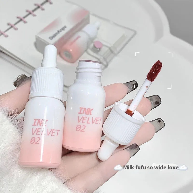 Mirror Lip Lacquer tube in 3.5g size showing four colour options: Spring Day Wilderness, Orange Tabby Cat Diary, Low-key Charming, and Misty Berry