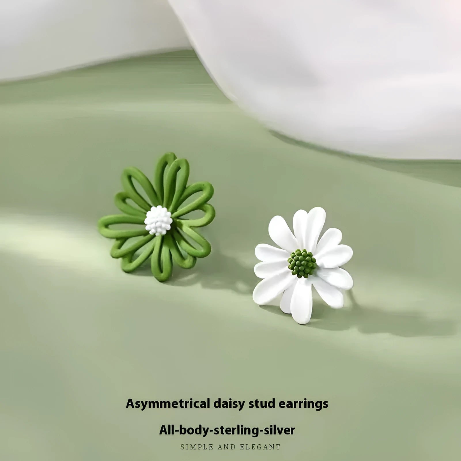 Summer flower stud earrings in alloy with colourful two-tone designs