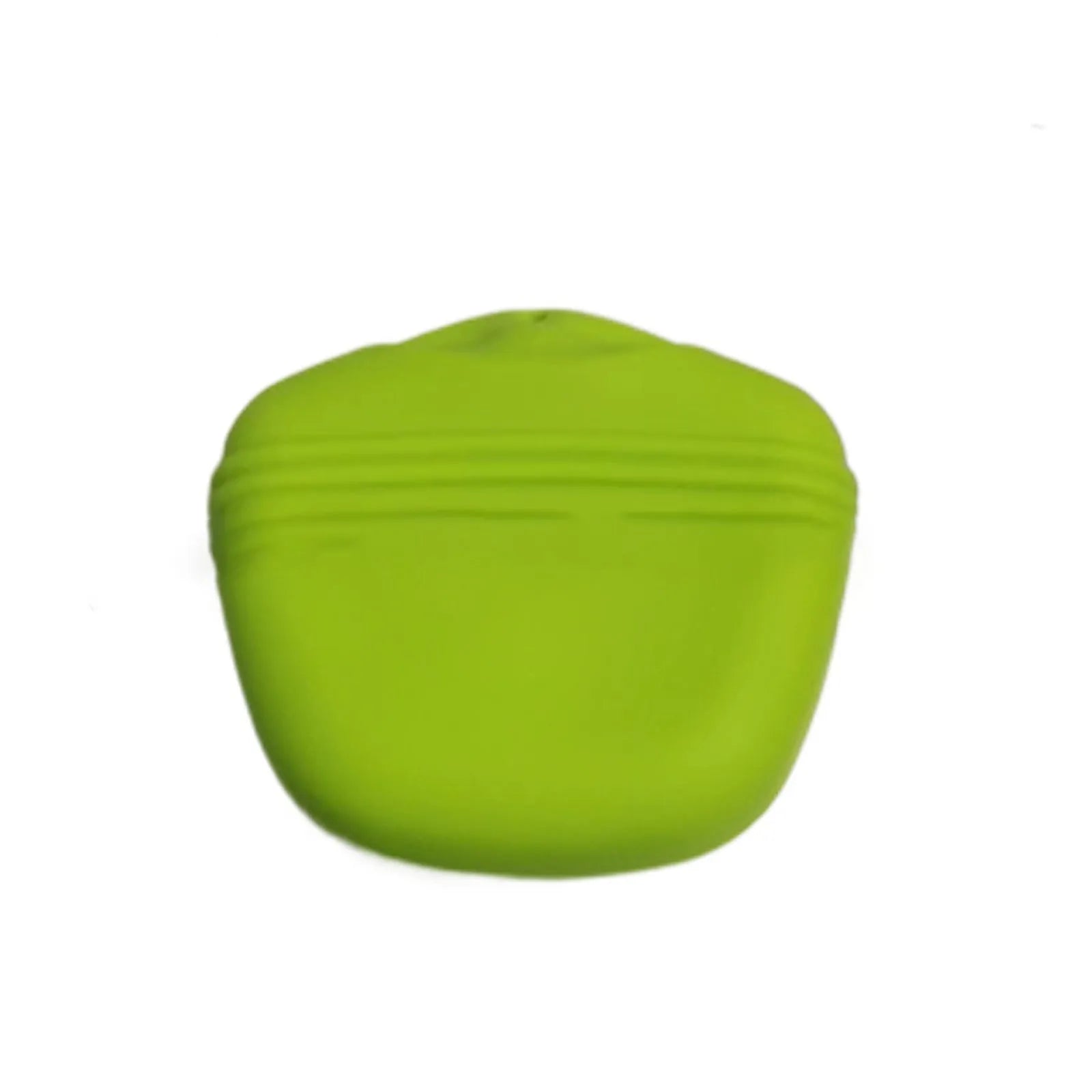 A silicone dog training treat pouch with a clip and magnetic closure, shown in one of six colour options.