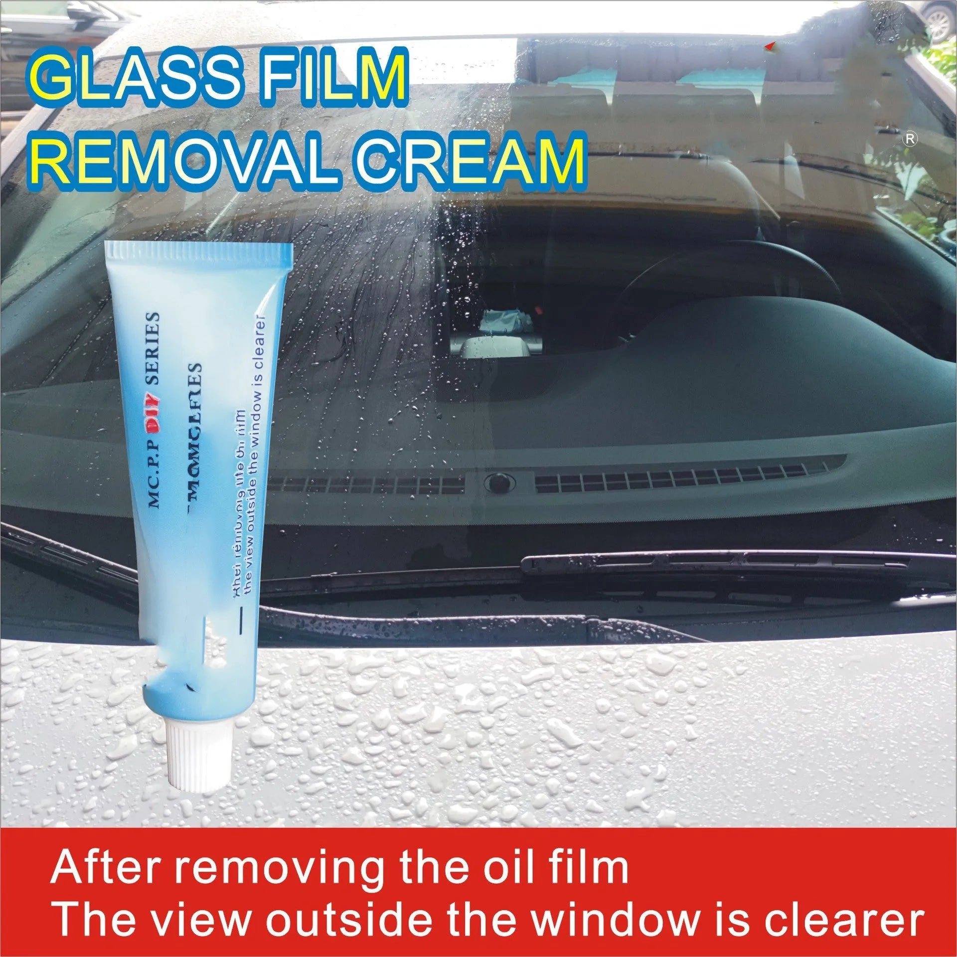 15ml automotive glass anti-fog spray in white English packaging for car windscreen rain protection