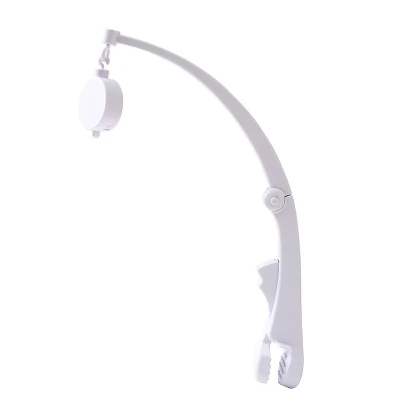 Newborn wood grain bracket music box bed bell in stand white colour for infant cot