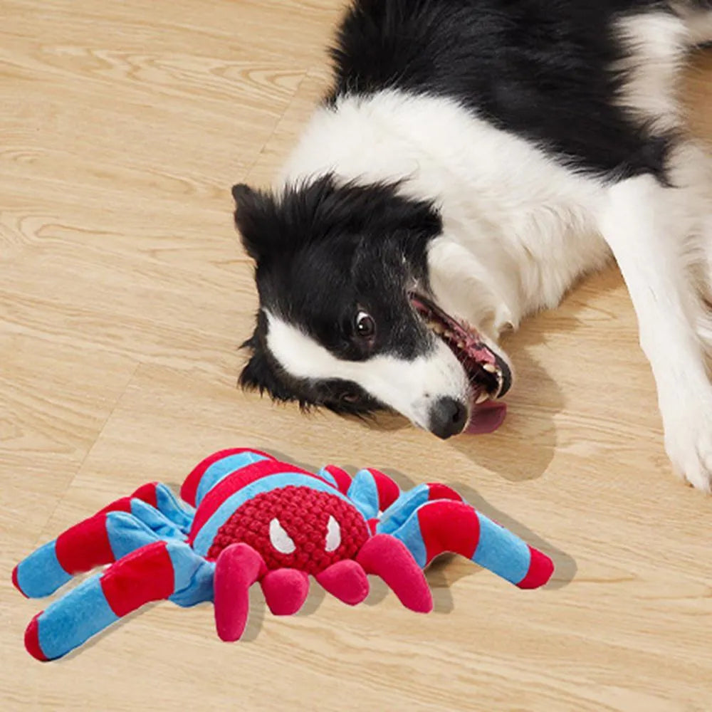 Red teddy toy dog for bite resistant chewing tooth cleaning interactive boredom relief