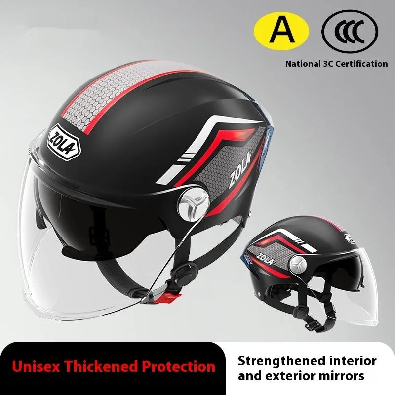 Children's 3C motorcycle half helmet in multiple colour variations with universal sizing