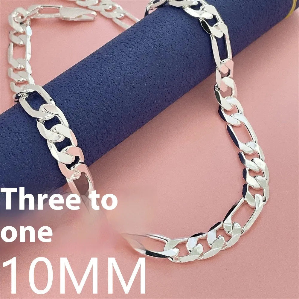 Copperised silver electroplated bead necklace and bracelet set on a flat surface, multiple sizes available from 2mm to 12mm beads