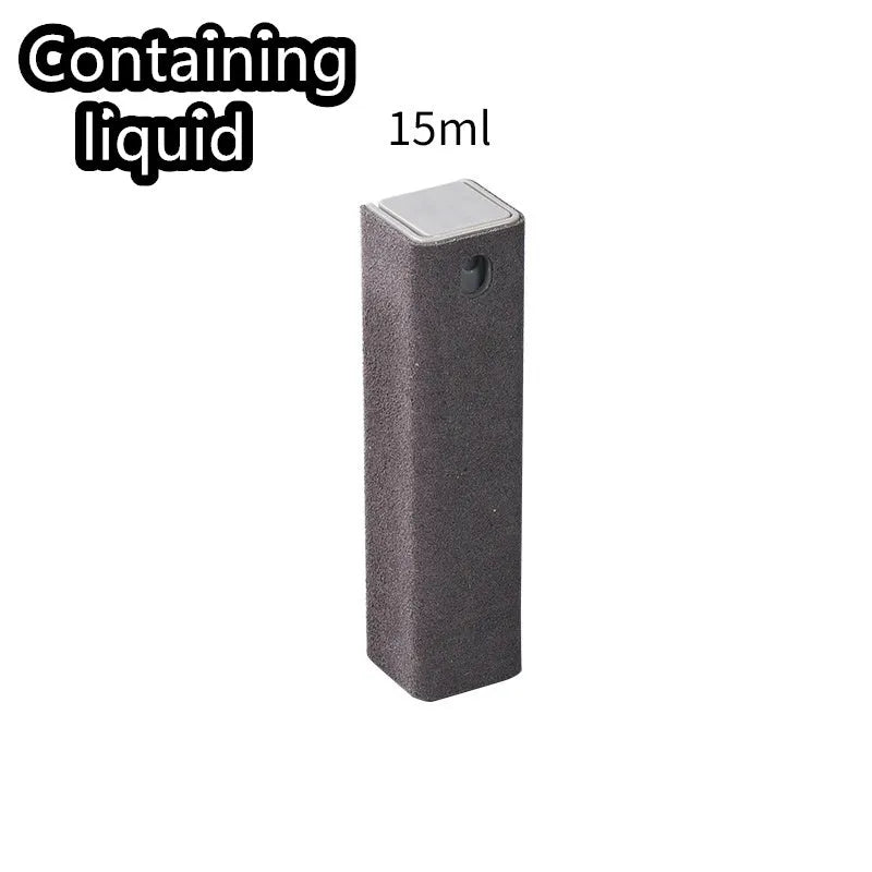 2 in 1 phone screen cleaner spray bottle with fibre fleece pad for tablet computer screen cleaning tool 15ml capacity