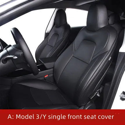 Tesla Model 3 and Model Y PVC car seat cover interior package in black or white colour