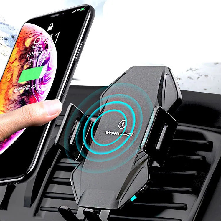T3 touch car wireless charger in matte black or space grey with Type-C connection