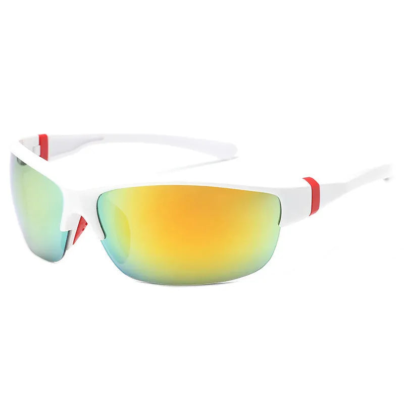 Men's semi-frameless sports sunglasses in PC frame for cycling and outdoor athletics.