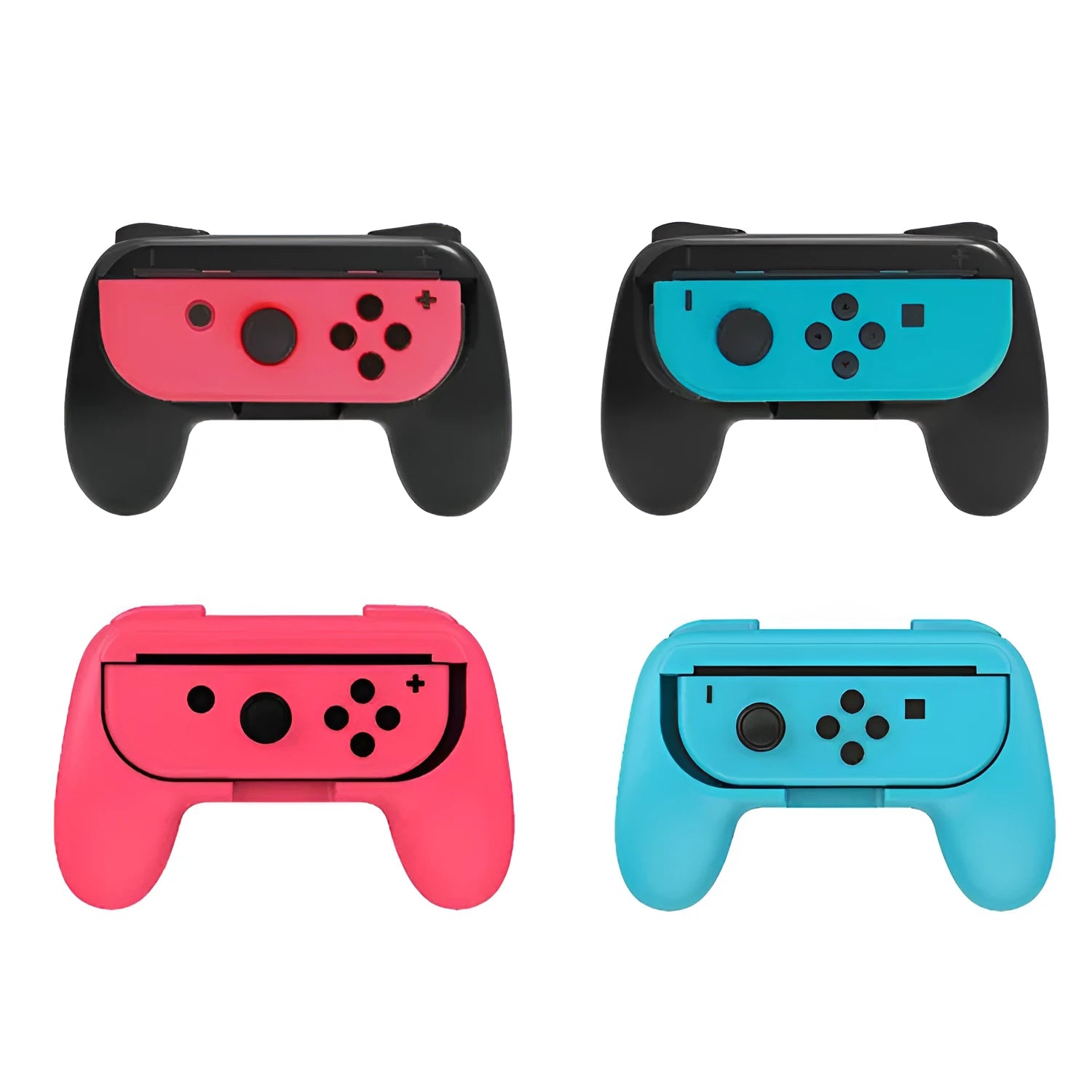 Black ABS plastic handle grip attached to a Nintendo Switch Joycon controller