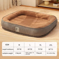 Home winter warm plush dog bed in light grey with deep nest shape and raised rim
