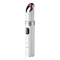 White eye bag removing massage instrument for home use with 3 gear settings and colour light function