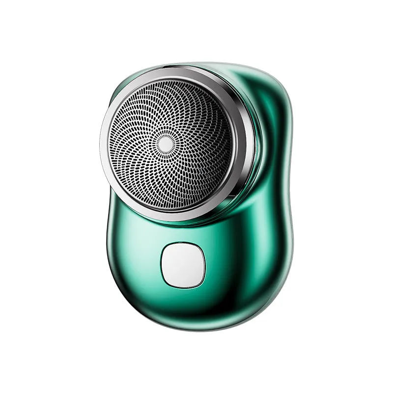 Mini portable rechargeable USB electric shaver with aluminium metal body and rotary 1-blade head