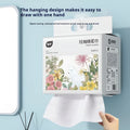 Disposable face cloth roll with hanging design and 100 sheets