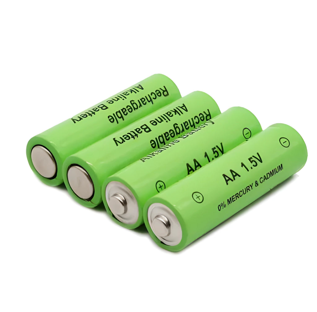 Pack of five industrial grade 3000mAh rechargeable AA batteries 1.5V