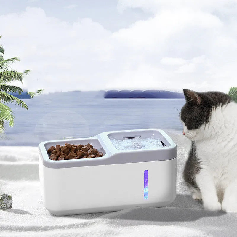 Intelligent pet cat automatic water dispenser in black, 2.8L capacity, ABS material, compact size 268x144x132mm