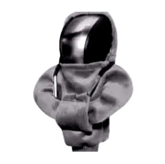 Cloth gear shift knob hoodie cover in assorted colours showing 13x8cm size for manual and automatic cars.