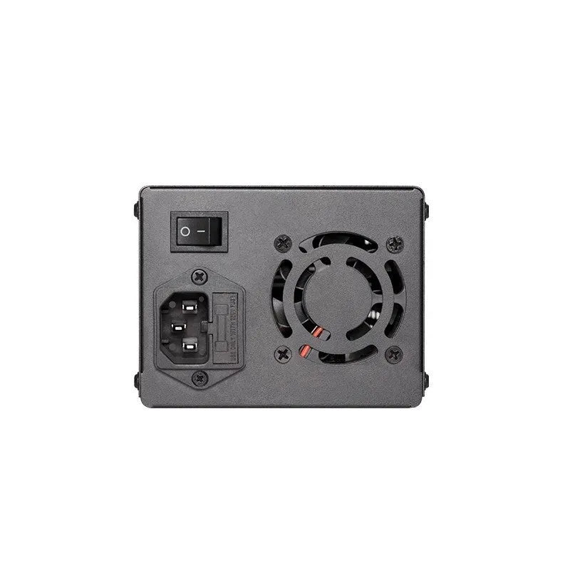 DC regulated power supply 30V 5A 150W with LED display and protection features on workbench