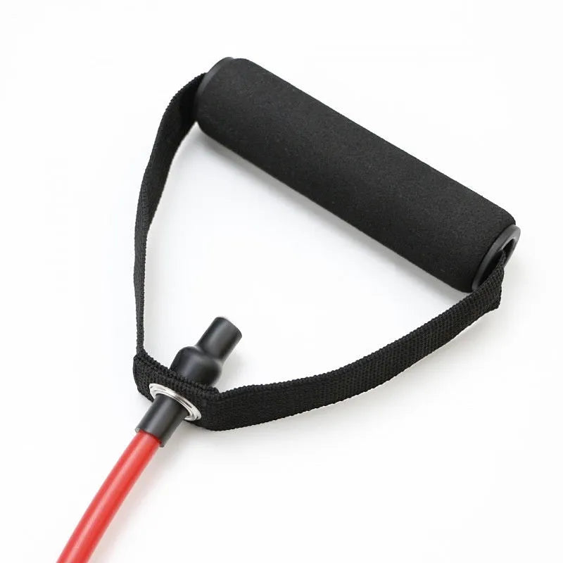 Adjustable chest expander exercise equipment with TPE tension rope in five colour-coded resistance levels