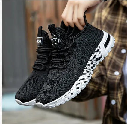 Men's mesh casual shoes in army green colour showing solid colour design and casual styling